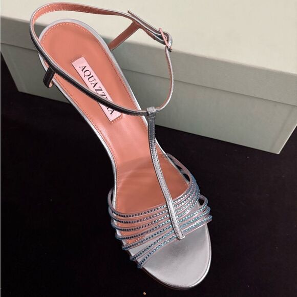 Brand new with box Aquazzura blue  Strappy Women's Sandals size 10 - Picture 1 of 8